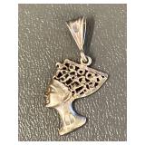 Sterling Silver Egyptian Queen Pendant 925