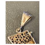 Sterling Silver Egyptian Queen Pendant 925