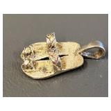 Sterling Silver Sandal Pendant .925