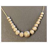 Elegant Sterling Silver 925 Bead Necklace