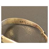 Sterling Silver Red Stone Ring 925 Size 9.5 Elegant Design