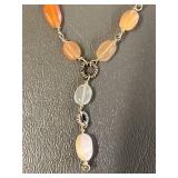 Elegant Gemstone Necklace w/ Sterling Silver 925 Chain