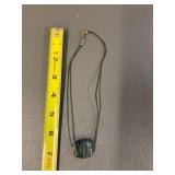 Unique Glass Pendant Necklace with Sterling Silver 925 Clasp