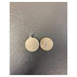 Sterling Silver 925 Pendant with Scroll Design