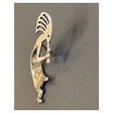Sterling Silver Kokopelli Brooch Pin 925