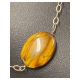 Sterling Silver 925 Turquoise Bead Pearl Long Necklace