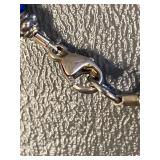 Elegant Blue Bead Necklace with Sterling Silver 925 Lobster Clasp