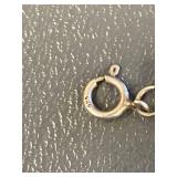 Black Onyx Bead Necklace Sterling Silver 925 Clasp