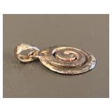 Sterling Silver Spiral Pendant 925 Hallmark