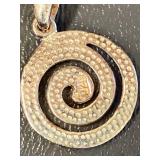 Sterling Silver Spiral Pendant 925 Hallmark
