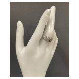 Sterling Silver Ring with Champagne Diamond 925