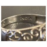 Sterling Silver Ring with Champagne Diamond 925