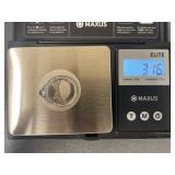 Sterling Silver Ring with Champagne Diamond 925