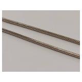 14K White and Yellow Gold Snake Chain Designer Necklace