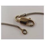 14K White and Yellow Gold Snake Chain Designer Necklace