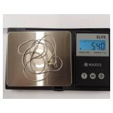 14K White and Yellow Gold Snake Chain Designer Necklace