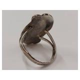 Vintage Navajo Coral Sterling Ring