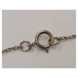 Sterling Silver Necklace Chain With Intricate Diamond Pendant