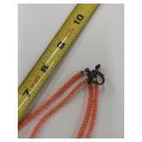 Vintage Sterling Silver & Coral Our Lady of Guadalupe Necklace