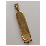 Hieroglyphic Gold-Toned Sterling Silver Pendant