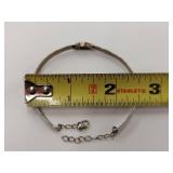 Sterling Silver Vintage Hammered Bracelet with Turquoise Color Stones