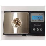 Sterling Silver Gold Tone Moon Phase Bracelet 925