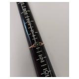 Vintage Tested 10k Gold Ring with Emerald Green Gemstone