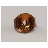 Elegant Gold-Tone Sterling Silver Ruby Stud Earrings