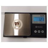 Elegant Gold-Tone Sterling Silver Ruby Stud Earrings