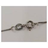 Sterling Silver Necklace with Opal Gemstone Pendant