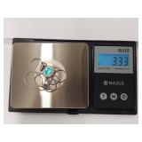 Sterling Silver Necklace with Opal Gemstone Pendant