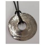 Sterling Silver Necklace with Opal Gemstone Pendant