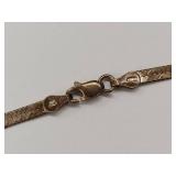 Vintage Sterling Silver Herringbone Chain Necklace