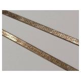 Vintage Sterling Silver Herringbone Chain Necklace