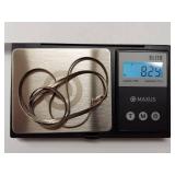 Vintage Sterling Silver Herringbone Chain Necklace