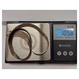 Vintage Italian Sterling Silver Herringbone Necklace