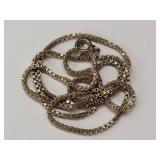 Sterling Silver Box Chain Necklace 18"
