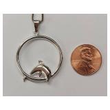 Sterling Silver Dolphin Pendant Necklace