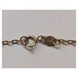 Sterling Silver Heart Necklace with Elegant Chain