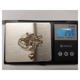 Sterling Silver Heart Necklace with Elegant Chain