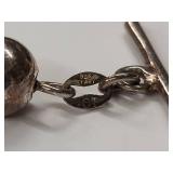 Italian Sterling Silver Bead Bracelet 8"