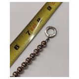 Italian Sterling Silver Bead Bracelet 8"