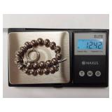 Italian Sterling Silver Bead Bracelet 8"