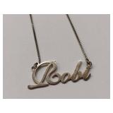 Sterling Silver Nameplate Necklace