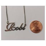 Sterling Silver Nameplate Necklace