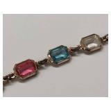 Milor Sterling Silver Bracelet with Multicolor Stones