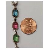 Milor Sterling Silver Bracelet with Multicolor Stones