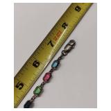 Milor Sterling Silver Bracelet with Multicolor Stones