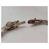 Sterling Silver Baguette Stone Bracelet 7"