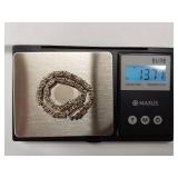 Sterling Silver Baguette Stone Bracelet 7"